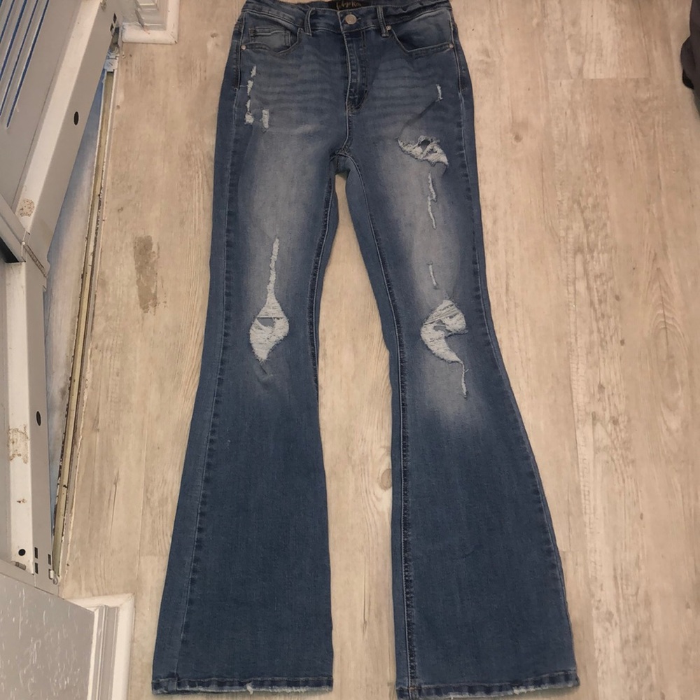 bell bottom jeans.